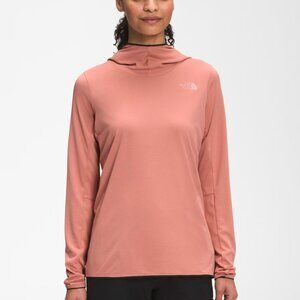 The North Face Belay waffle grid sun hoodie - rose dawn (pink)